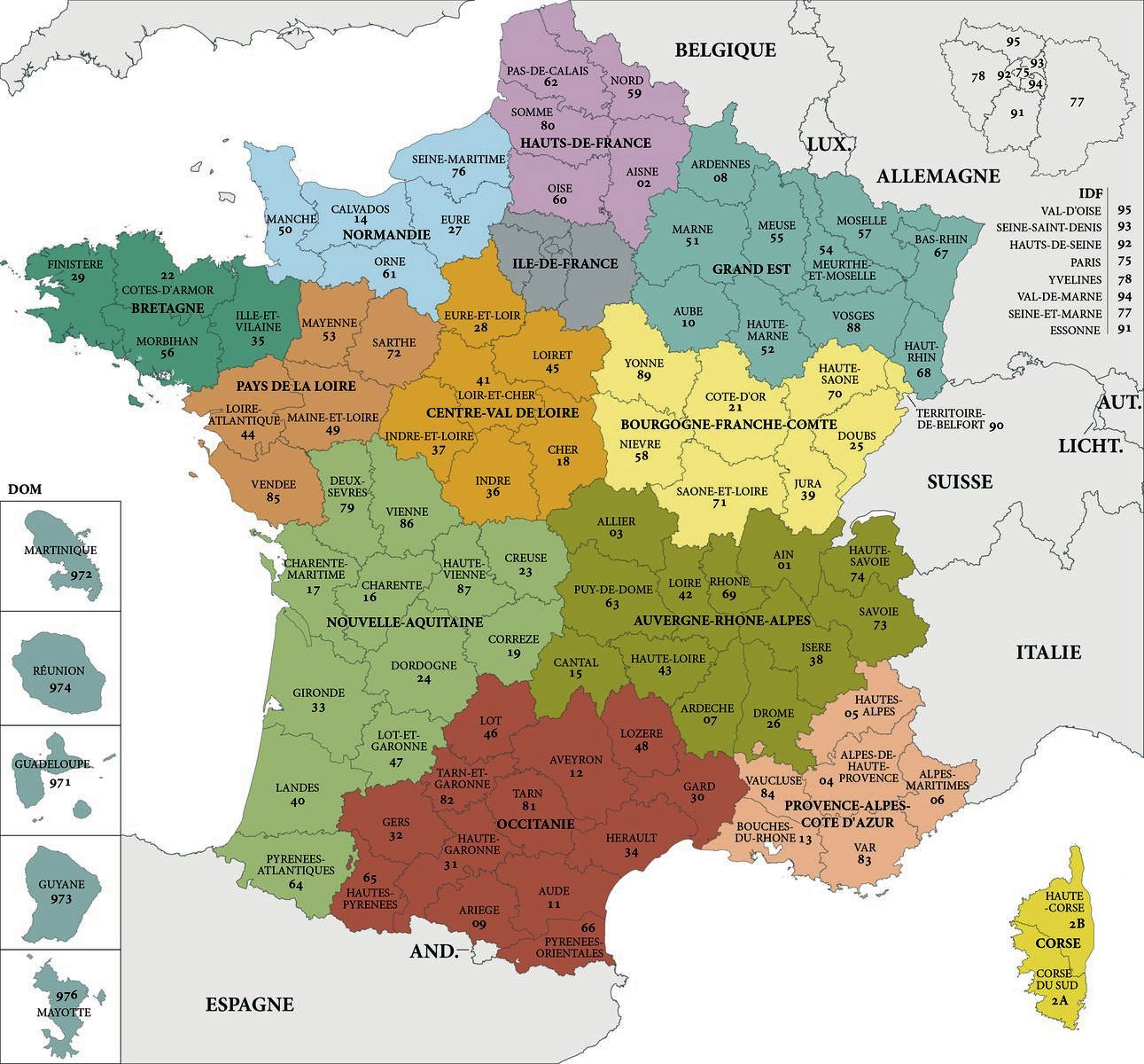 carte de France fournie par www.cartes-2-france.com